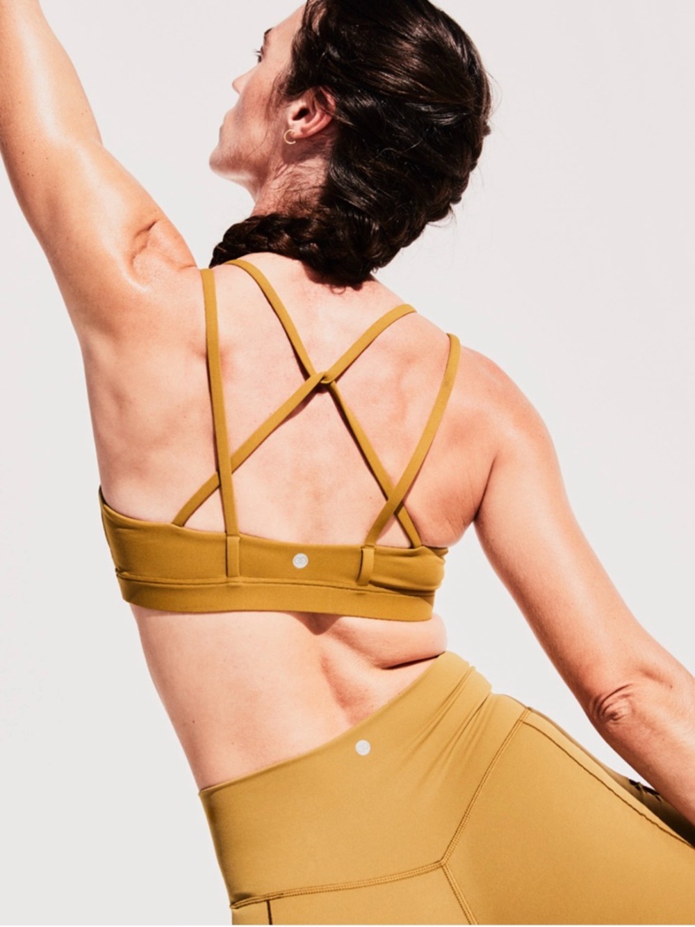 CALIA by Carrie Underwood Strappy Sports Bra in Mustard